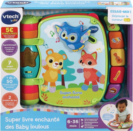 Interactief kinderboek Vtech Baby Super Enchanted Book of Baby Kitties Blauw Multicolour van Vtech — afbeelding 2