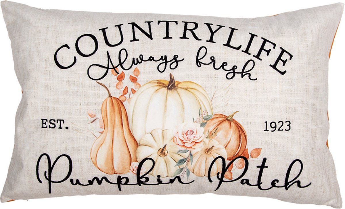 Kussenhoes Overig 30x50 cm Beige Polyester Pompoen Herfst decoratie