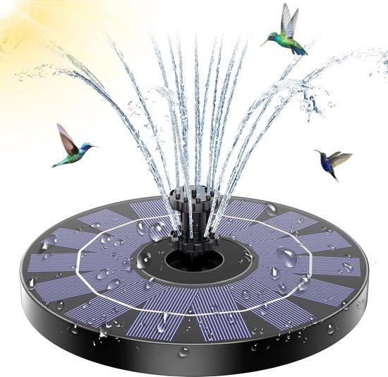 Vijverpomp upgrade op zonne-energie met 10 effecten - Drijvende fonteinpomp voor tuinvijver - Geschikt voor vogelbad en visvijver fonteinpomp