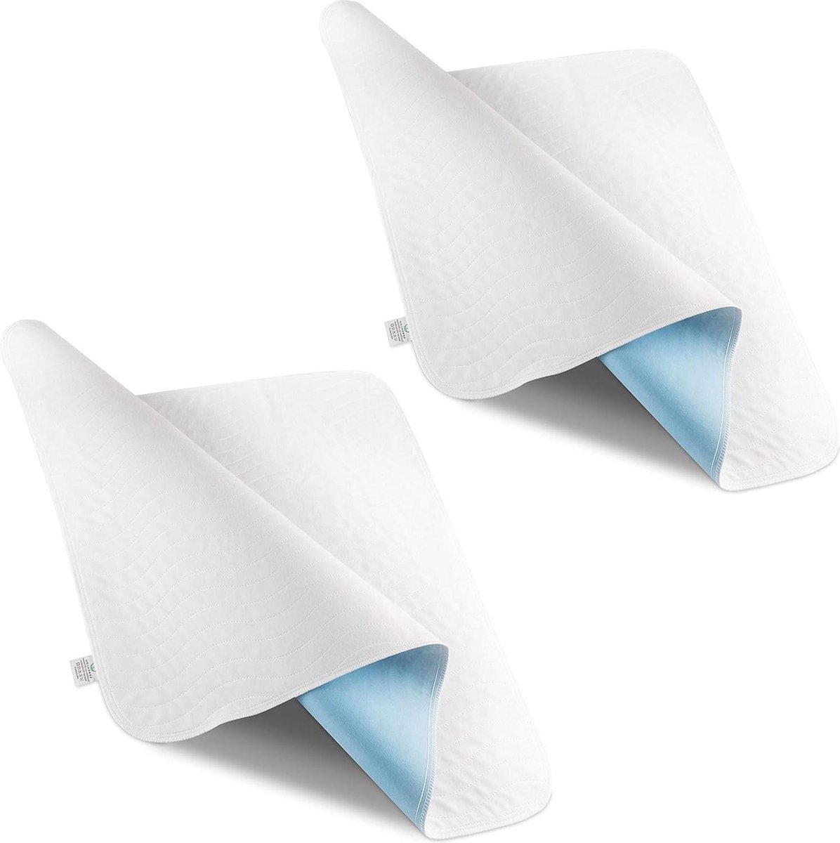 Waterdichte matrasbeschermers 75 x 90 cm - 2 stuks - incontinentie matrastopper wasbaar incontinentie onderlegger