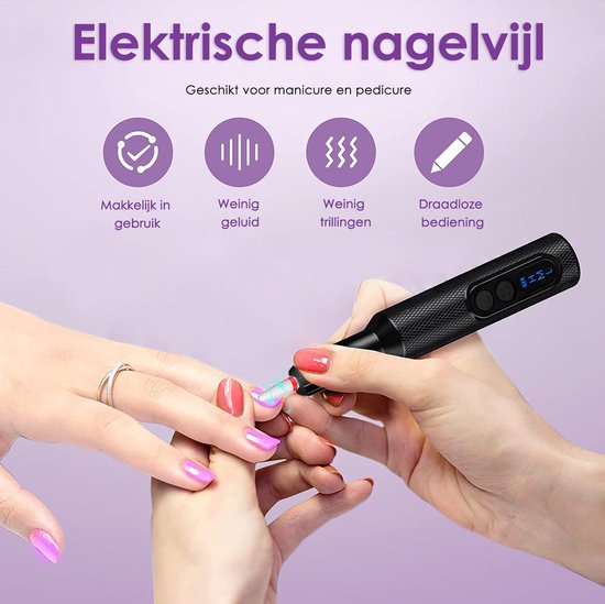 Ponceuse à Ongles électrique - Kit Manucure/pédicure - Fonctionne Sur Piles