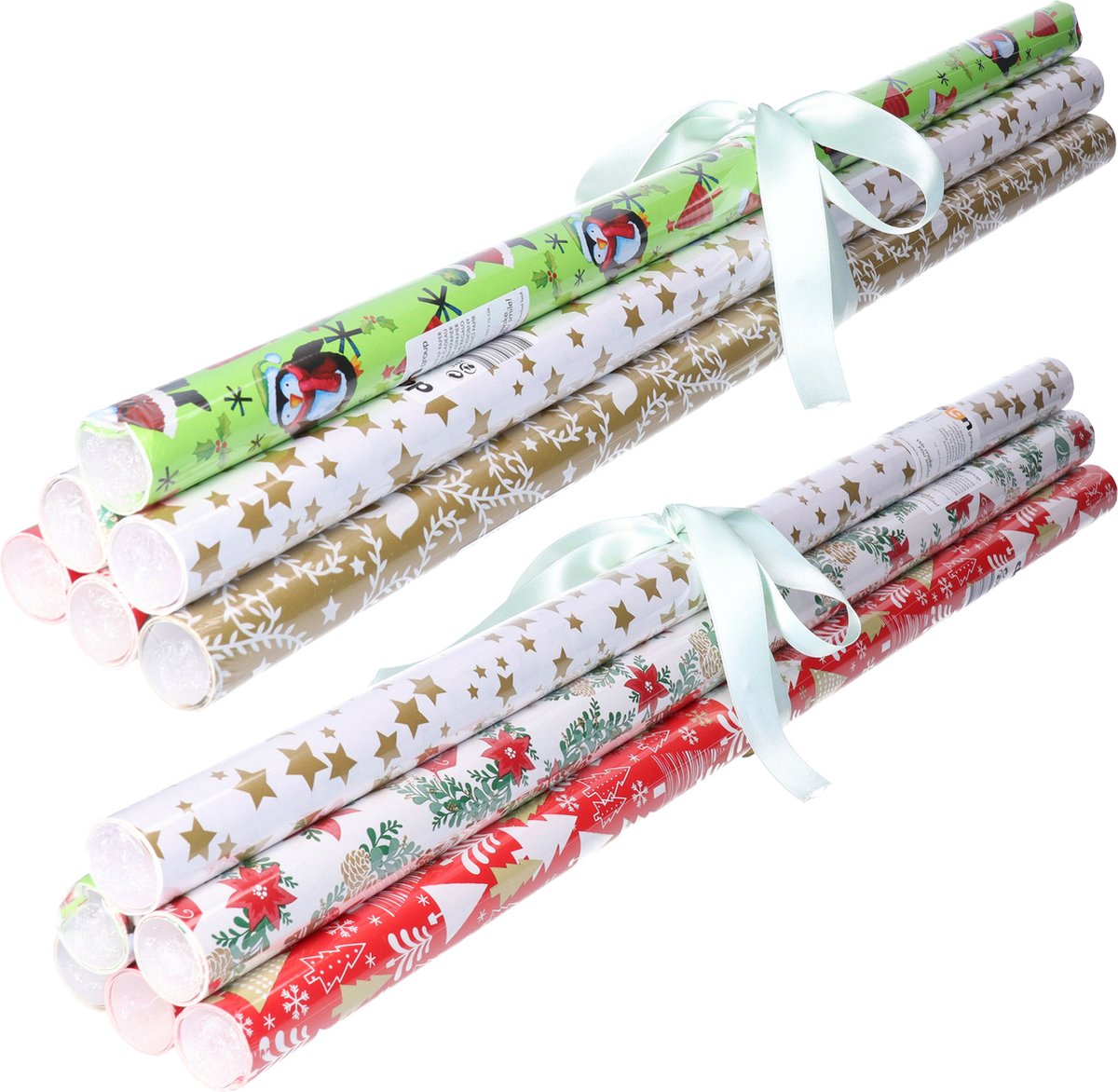 12x Kerstmis kadopapier -