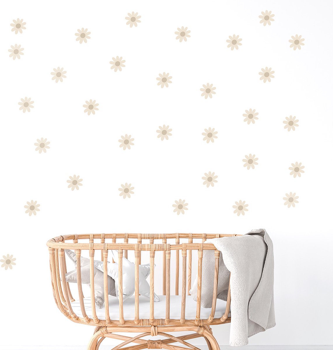 Muurstickers - Daisies V - beige Daisies V