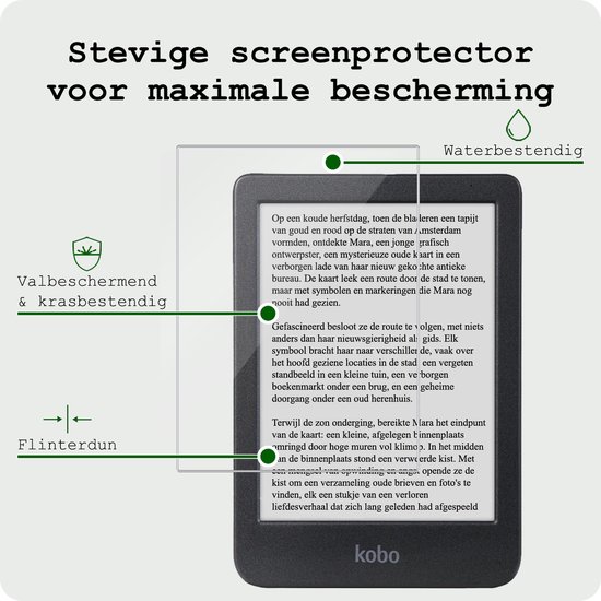 Hoesje Geschikt voor Kobo Clara BW Hoes eReader Shockbestendig Back Cover Siliconen Tablet Case Met Screenprotector - Transparant van Hoesje  — afbeelding 5