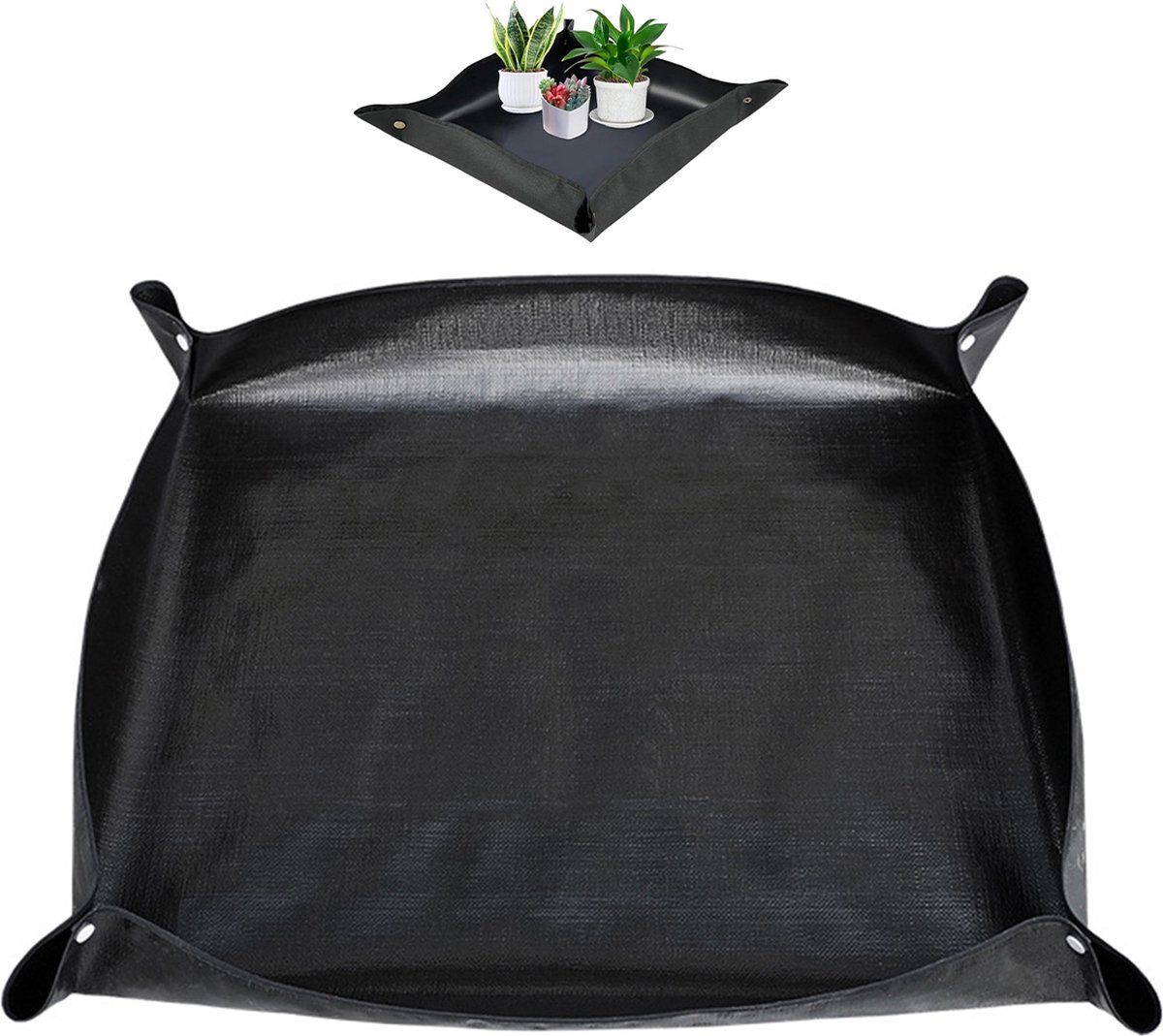 Verpotmat - Waterdichte mat - 100 x 100 cm - Extra groot - plantenmat - tuinmat - Planten verpotten op een plantenmat - opvouwbare plantenmat - voor binnen en buiten