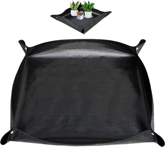 Tapis de rempotage - Tapis imperméable - 100 x 100 cm - Extra large - tapis de plantes - tapis de jardin - Rempotage des Plantes sur un tapis de plantes - tapis de plantes pliable - pour une utilisation intérieure et extérieure