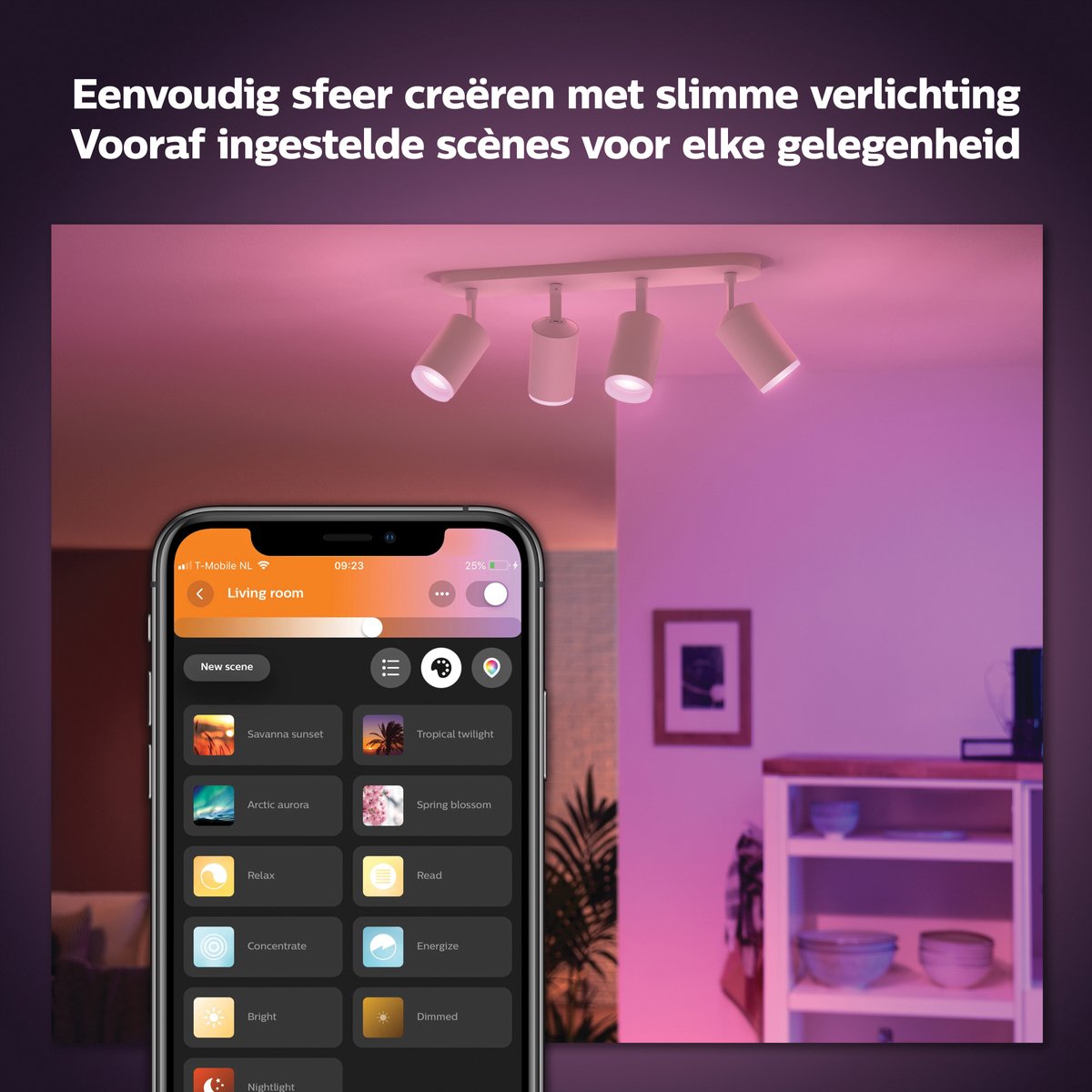 Philips Hue Fugato opbouwspot - wit en gekleurd licht - 4-spots - wit — afbeelding 3