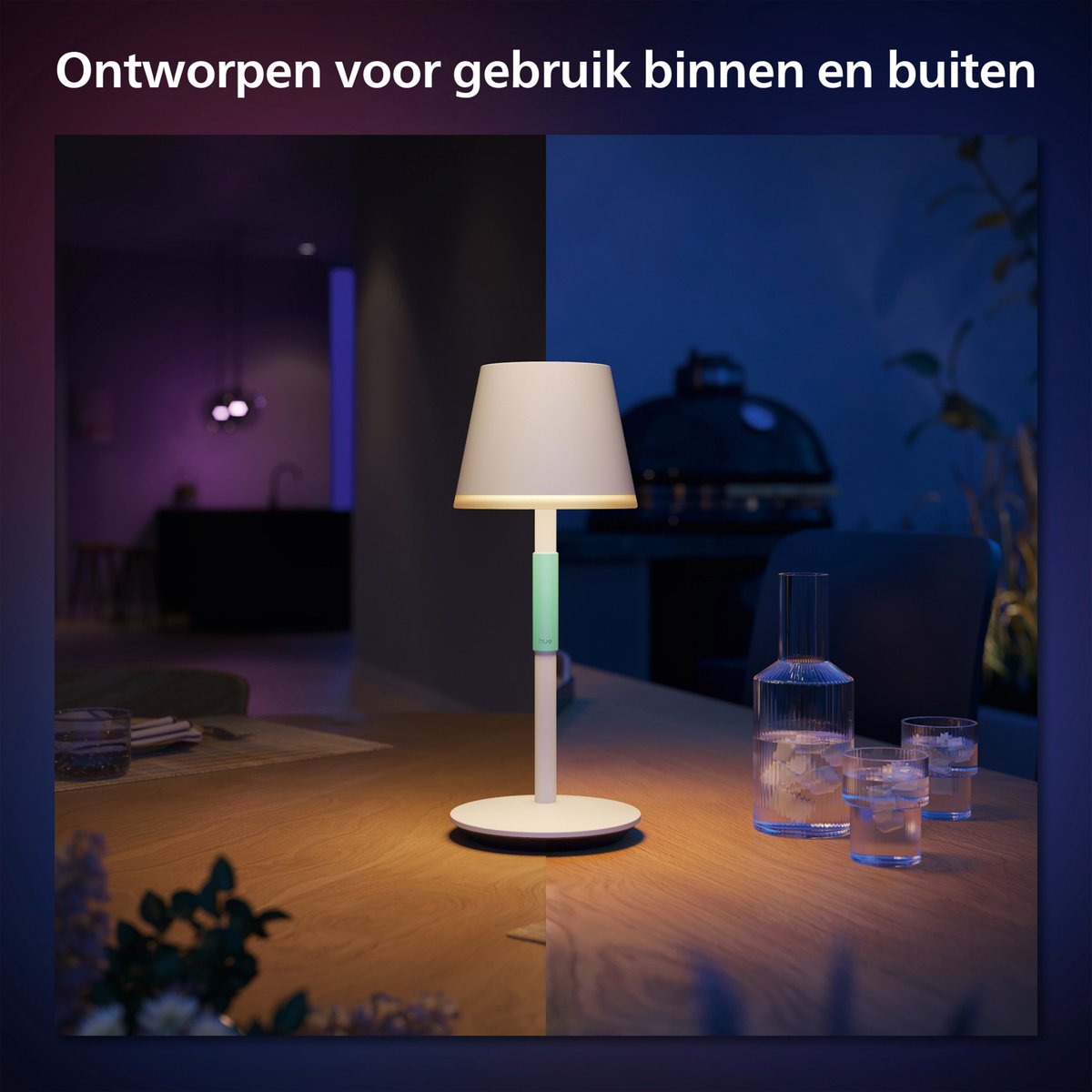 Philips Hue Go draagbare tafellamp - wit en gekleurd licht - wit — afbeelding 4