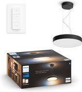 Bol.com Philips Hue Enrave hanglamp - warm tot koelwit licht - zwart - 1 dimmer switch aanbieding