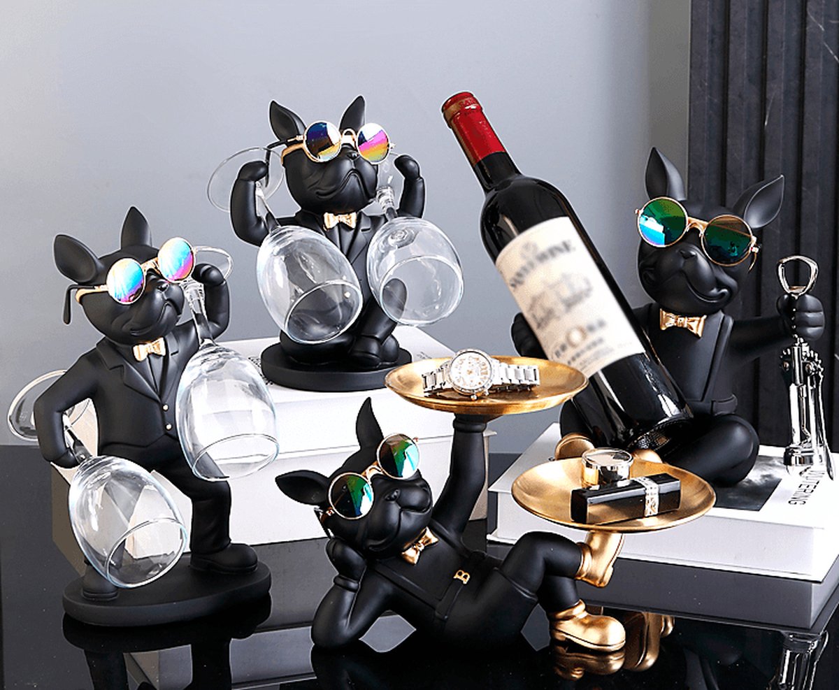 LKKCHER Bouchon De Vin Bouledogue Français, Cadeau Pour