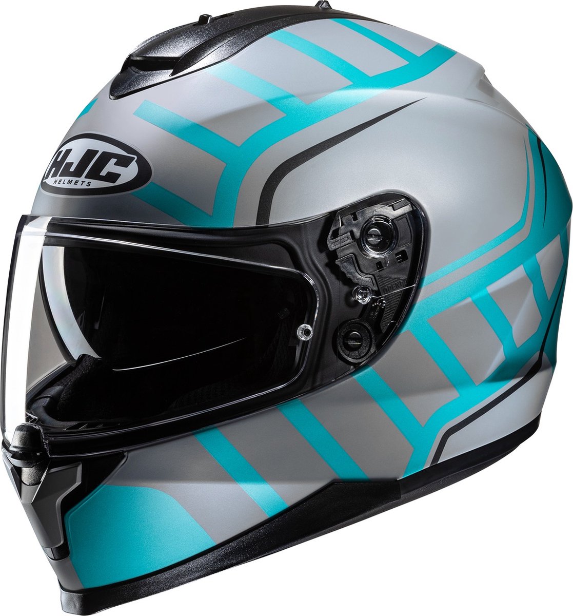 HJC C70N Holt Grey Blue M - Maat M - Helm