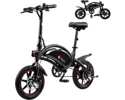 DYU D3F - Elektrische fiets - Elektrische stadsfietsen - 16 inch - 36V 10AH - Met trapondersteuning - Schokabsorptie - elektrische vouwfiets