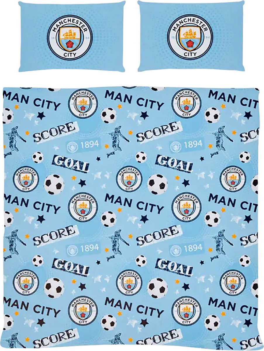 Manchester City dekbedovertrek 2 persoons Striker 200 x 200 cm