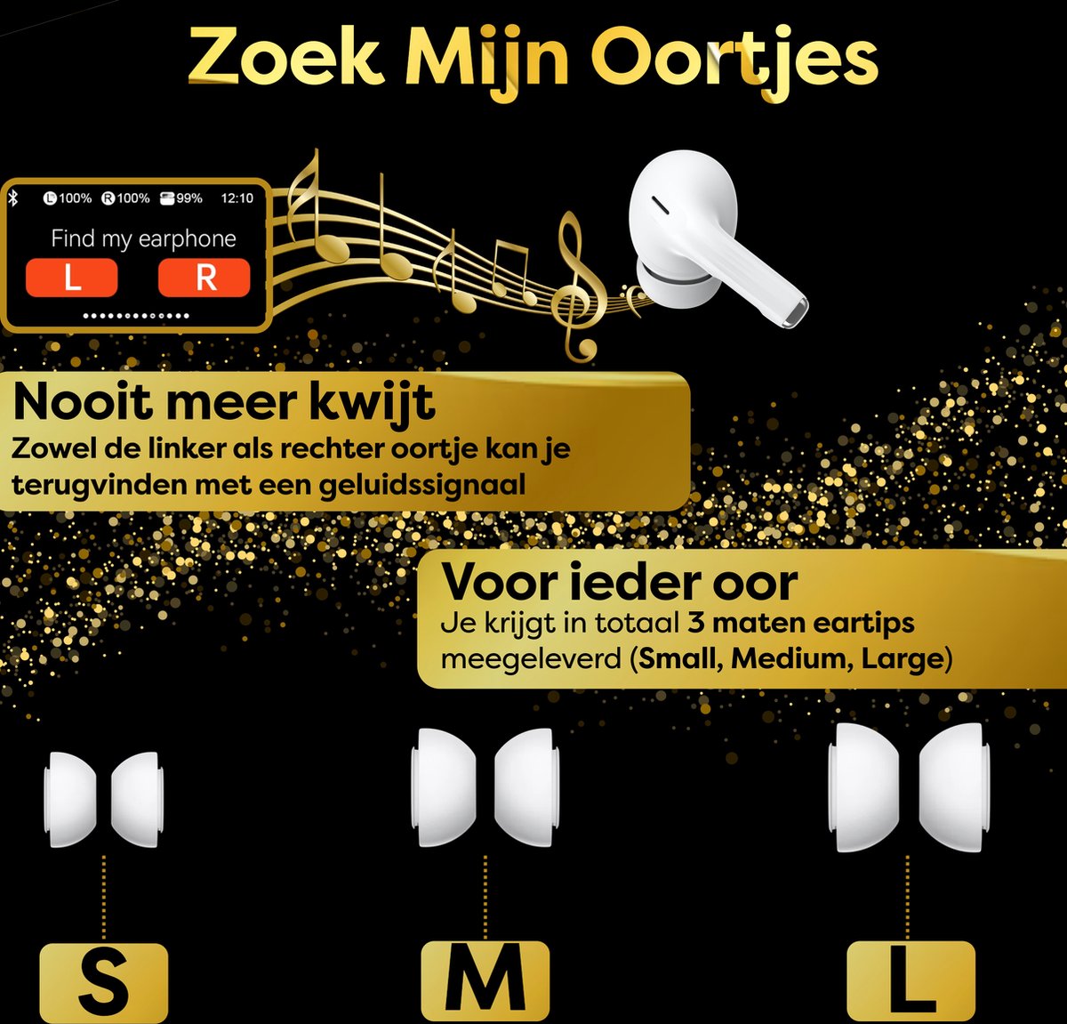 In-Ear Draadloze Oordopjes met Touch Display - Geschikt voor iPhone Oortjes - Nieuwe Bluetooth 5.4 - Noise Cancelling - Oortjes Draadloos - Originele Wireless EarBuds - Phreeze TWS9 Pro – foto 5
