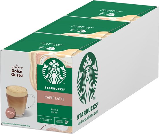 Foto: Starbucks by dolce gusto caff latte capsules 36 koffiecups voor 36 koppen koffie