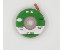 DW4Trading Rolletje Desoldeerlint 3mm x 3mtr - Desoldeer Litze Wick