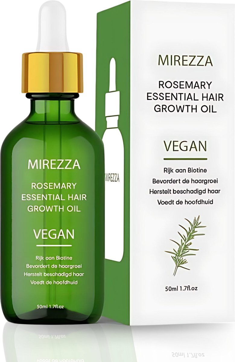 Bol.com Mirezza Rozemarijn haarolie - Rozemarijn olie - Sterke haarolie tegen haaruitval en voor sterke haargroei met biotine & ... aanbieding