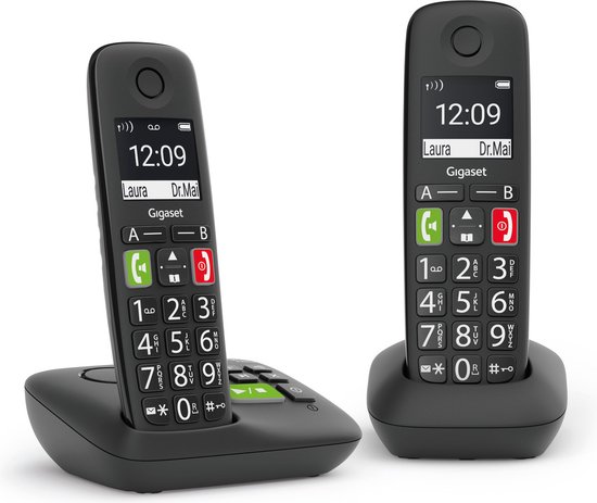 Foto: Gigaset e290ar duo draadloze huistelefoon antwoordapparaat 2 handsets groot display