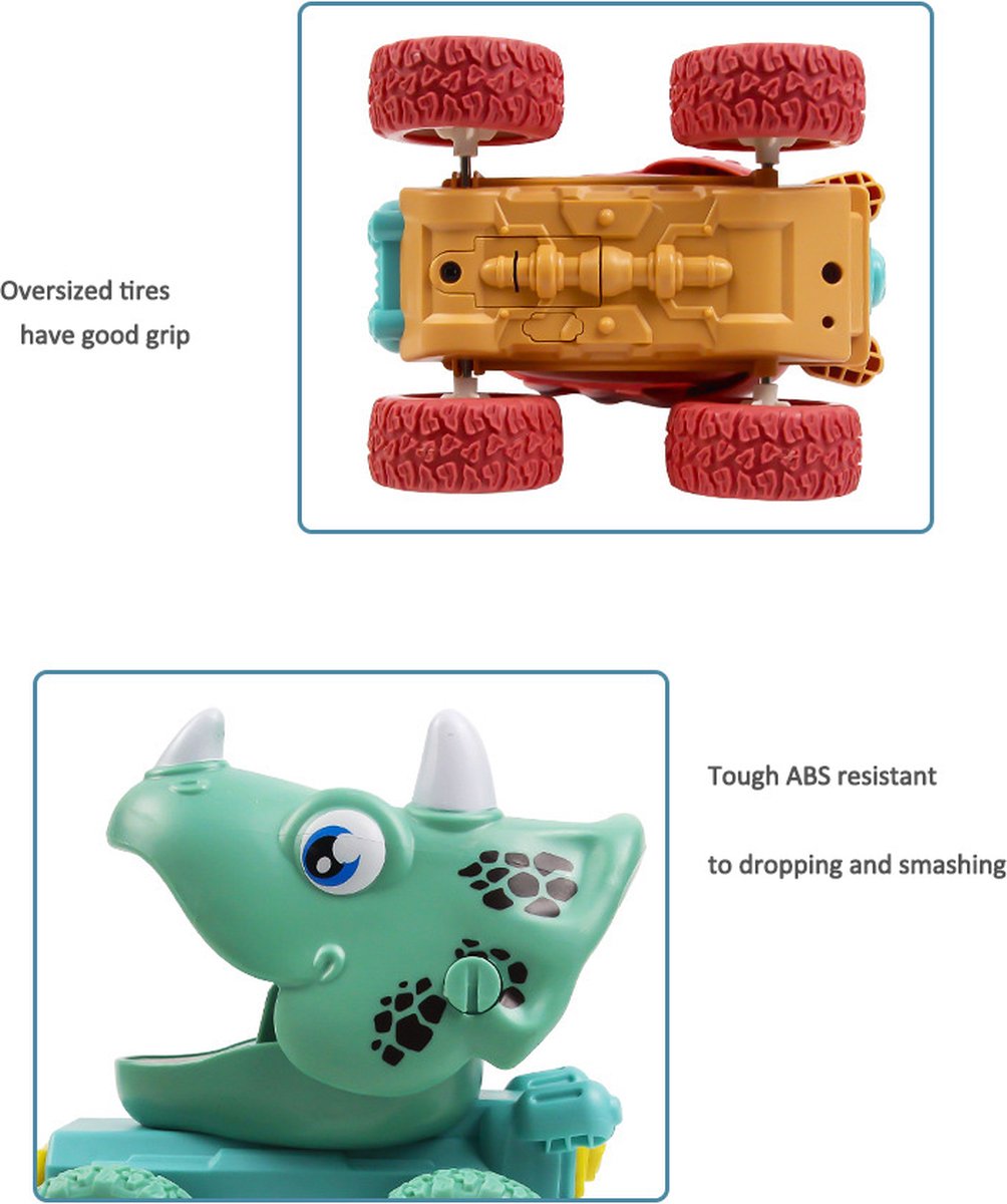 Dinosaurus speelgoed auto's - auto speelgoed - Dinosaurus speelgoed - 3 stuks - ONELIV — afbeelding 5