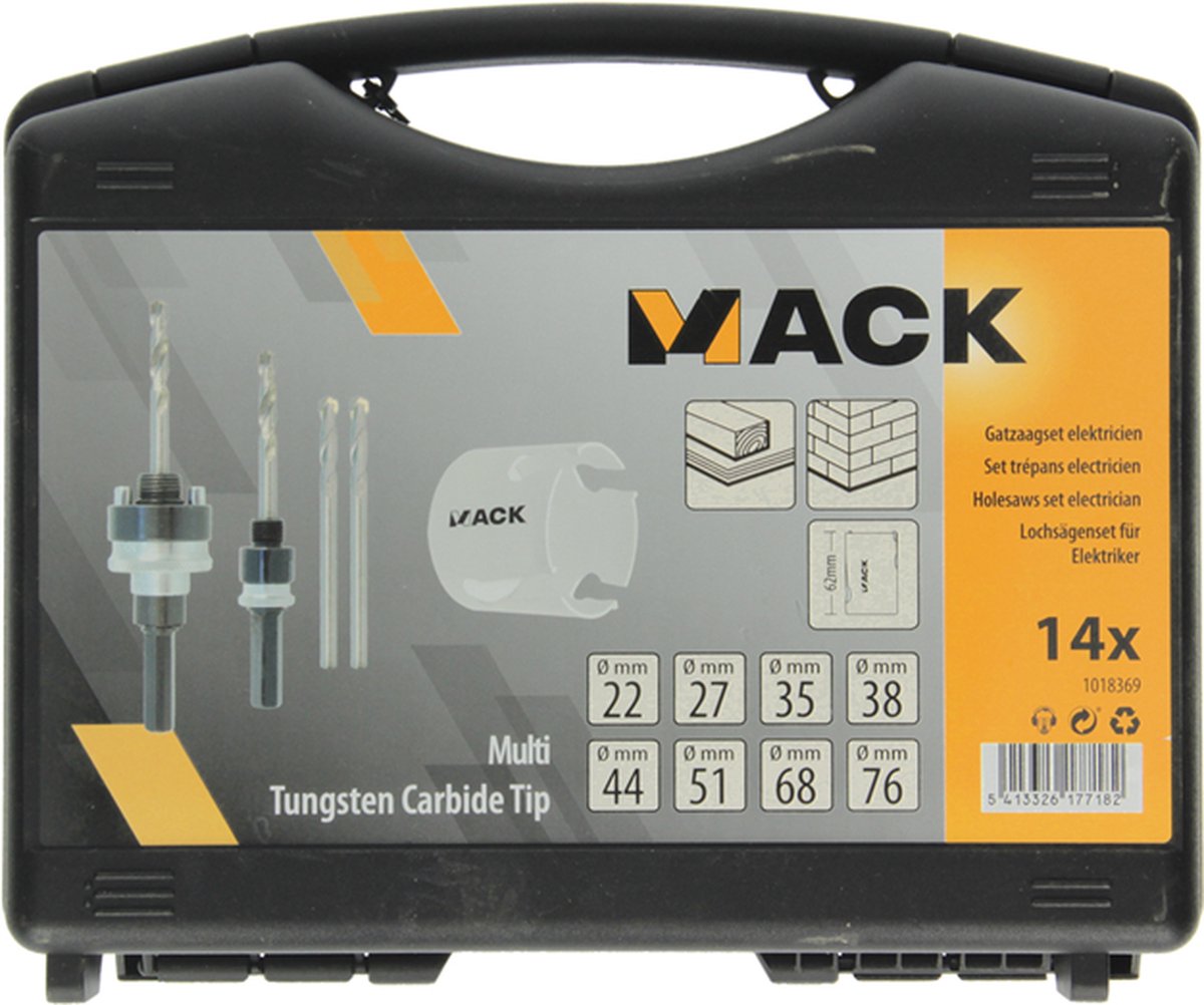 Gatzaagset elektricien 14-delig MACK