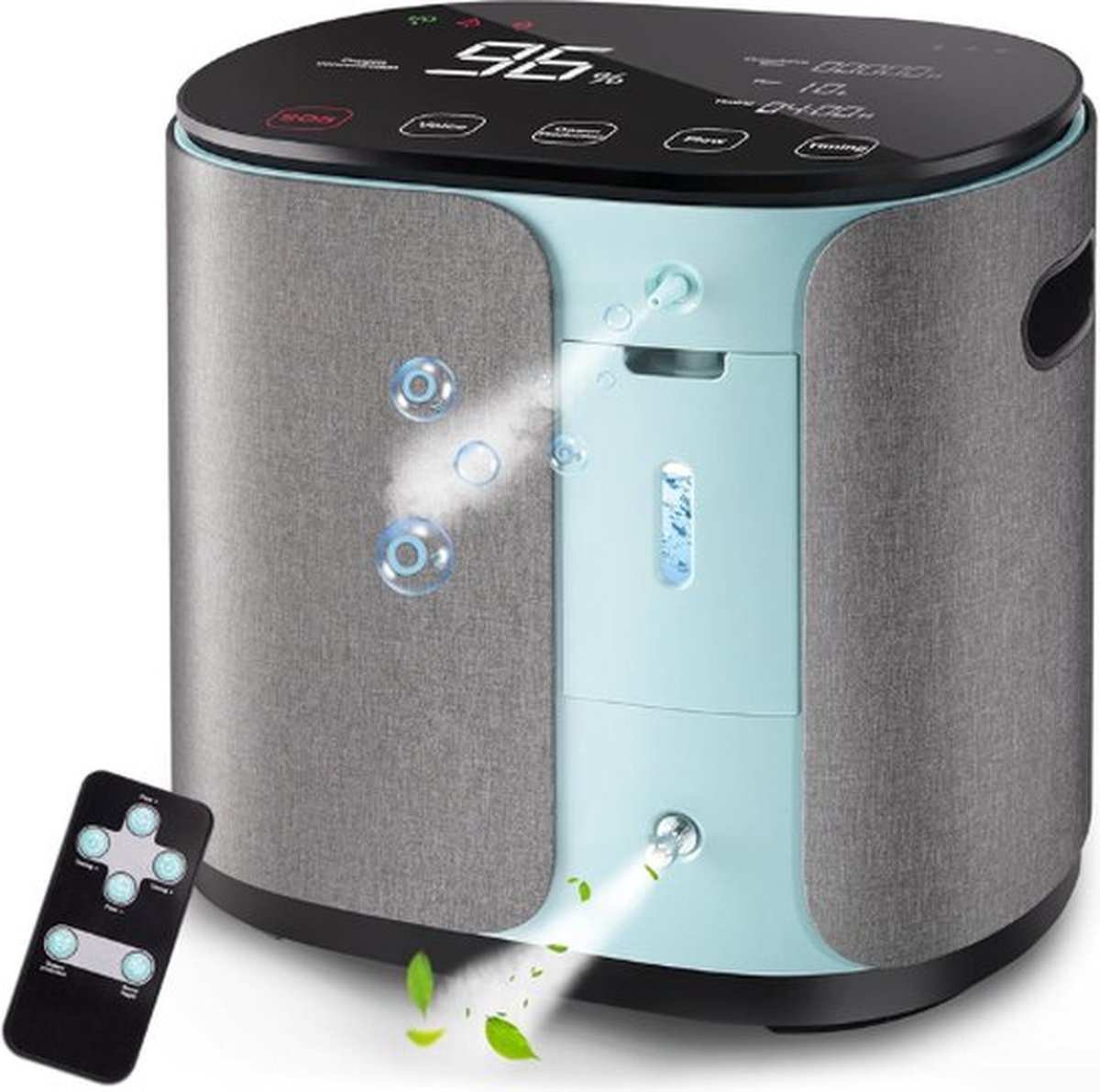Goedkoopste Professionele Zuurstofconcentrator – Draagbaar – Zuurstof Generator – 96 Zuivere Lucht – 2L Capaciteit – Met Afstandsbediening – Geruisloos – Medisch