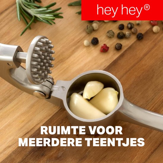 Hey Hey® Presse-ail - Presse-gingembre - Acier inoxydable - Passe au lave-vaisselle