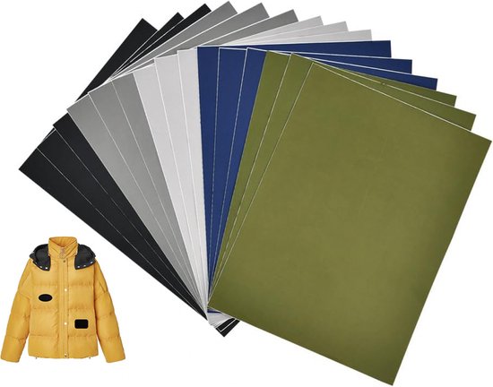 Patchs de réparation de Vêtements - 15 pièces - 20 x 15 cm - Réparer un trou dans un vêtement - Réparation - Imperméable - Patchs de réparation de vestes - Patch Vestes - Réparation de parapluies