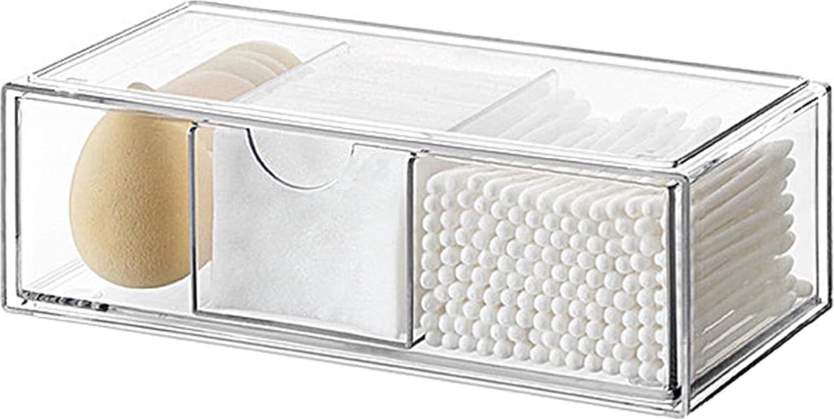 Goedkoopste Selbro ® Stapelbare Transparante Organiser met Verplaatsbare Compartimenten voor Badkamer en Keuken