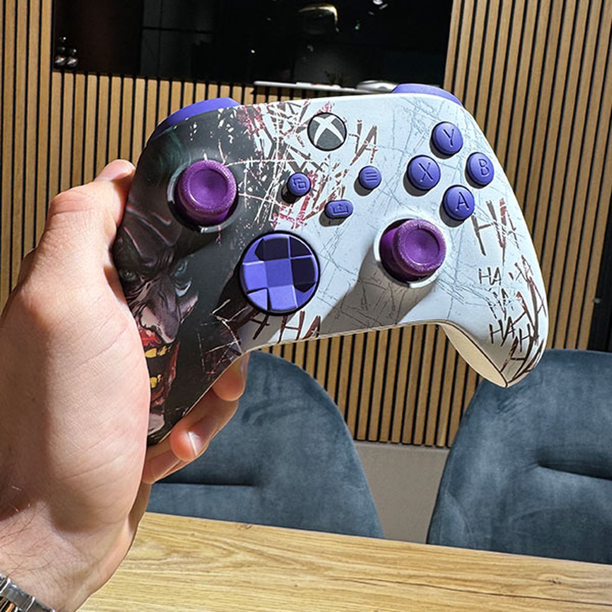 Clever Purple Joker Custom Controller (Xbox compatibel)