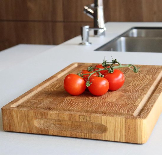 EFO Snijplank van hout, 40 x 30 x 4 cm, hoofdhout, keukenplank van