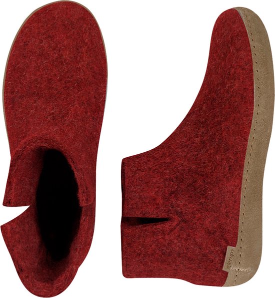 Sloffen Rustaagh Glerups Sloffen Unisex - Rood | bol