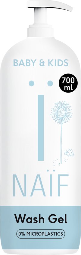 Naïf - XXL Reinigende Wasgel Pompfles - Baby & Kind -Natuurlijke Ingrediënten- 700ml