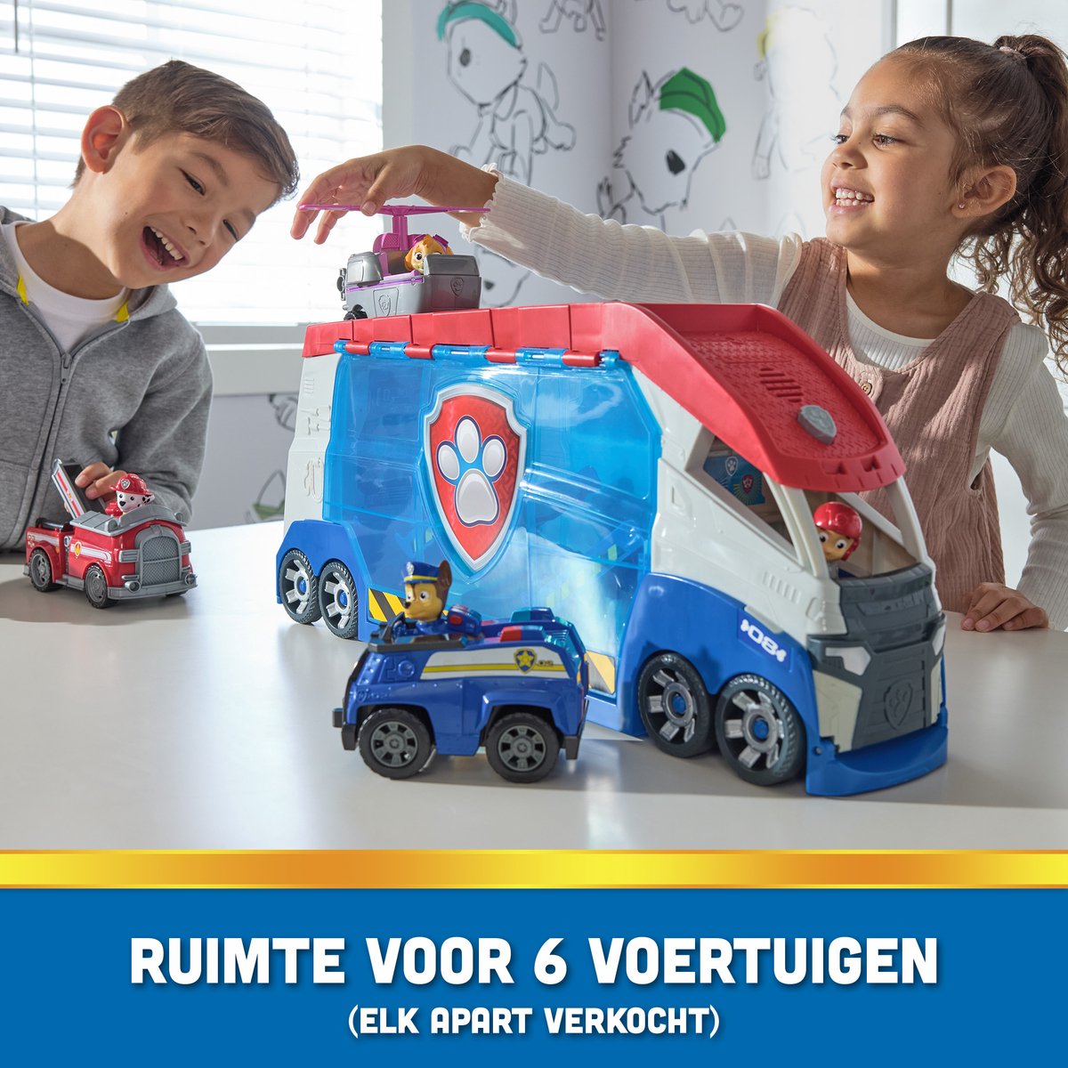 PAW Patrol - Transformerende PAW Patroller met voertuigwerpers lichten en geluiden Ryder-actiefiguur en ATV-speelgoedauto — afbeelding 3