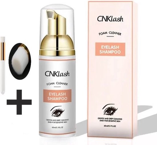 Natuhana Wimpernshampoo Mit Pinsel – 60 Ml, Sanfter Reinigungsschaum Für Wimpernverlängerungen