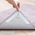 Tapijt Tape, 8 Stuks Dubbelzijdig Wasbare Verwijderbare Tapijt Stop Grip Uw Gebied Tapijt Antislip Kleefstof Voorkomen Krul Voor Hardhouten Vloeren Grip Tapijt Hoeken