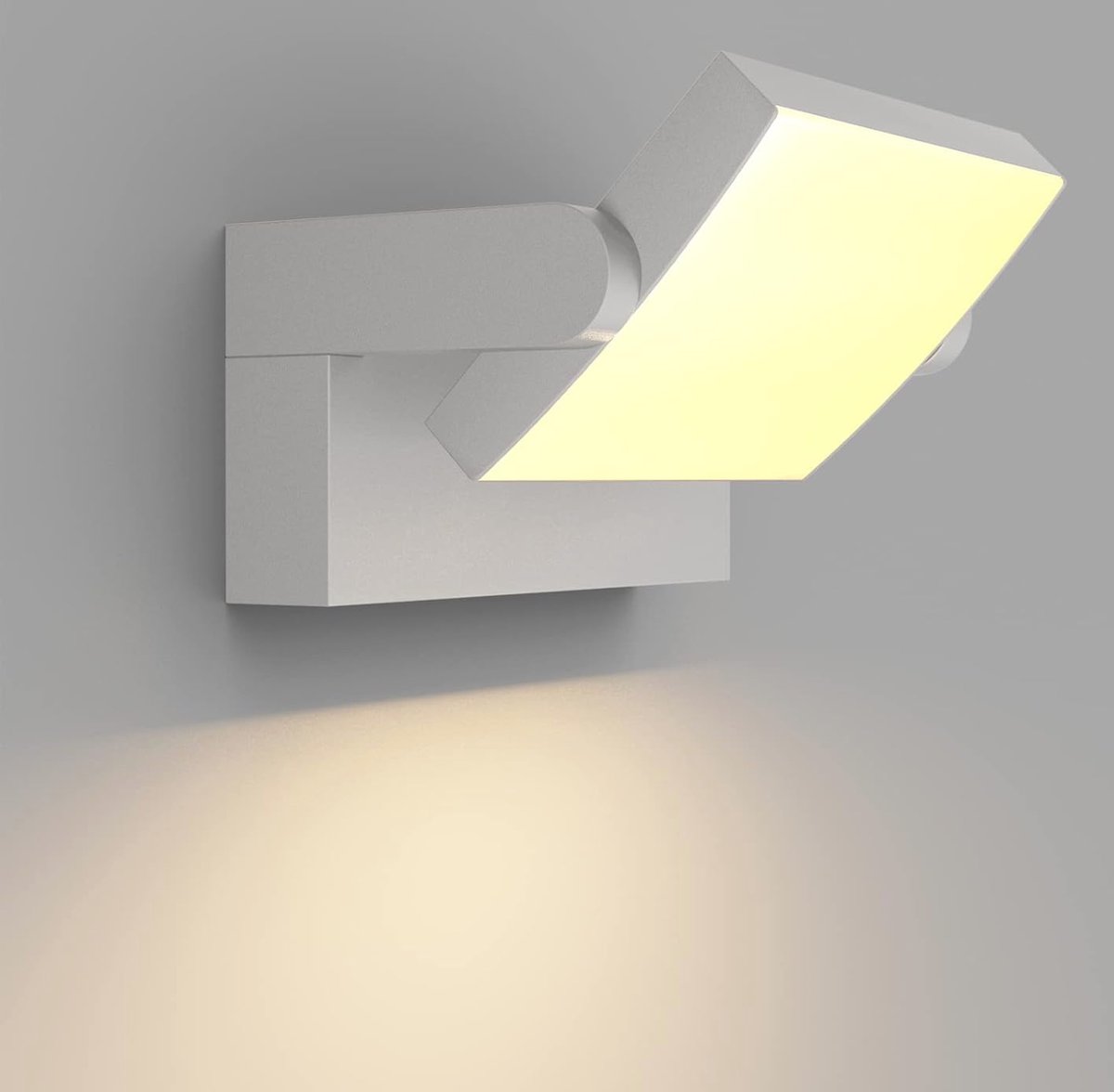 Led-wandlamp voor binnen en buiten, waterdicht, draaibaar paneel, 1500 lumen, warm wit