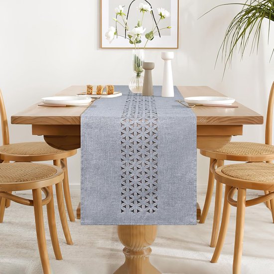 Rond Linnen Tafelkleed Met Zoomsteek - Handgemaakt & Elegant