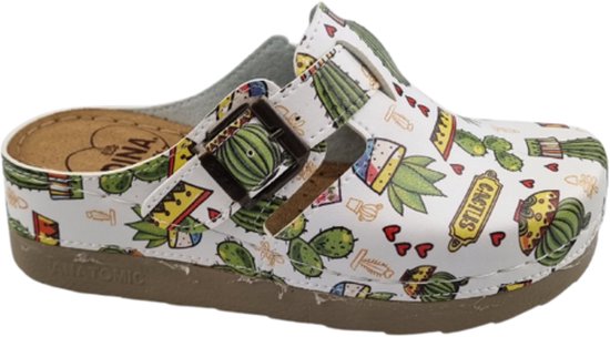 Medische klompen - werkklompen - PU clogs - Happy Cactus - maat 37