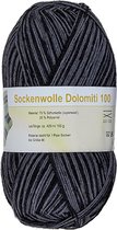 Dolomiti (07) - Laine pour chaussettes - 1 pelote de 100 grammes - Grijs mélangé
