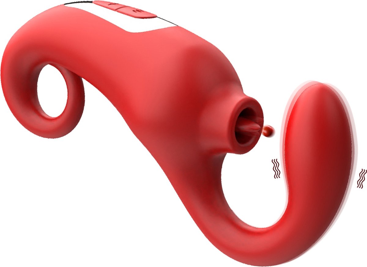 Goedkoopste Vibrator - Merfi, 10 vibratie functies, 10 frequentie tonglikken USB