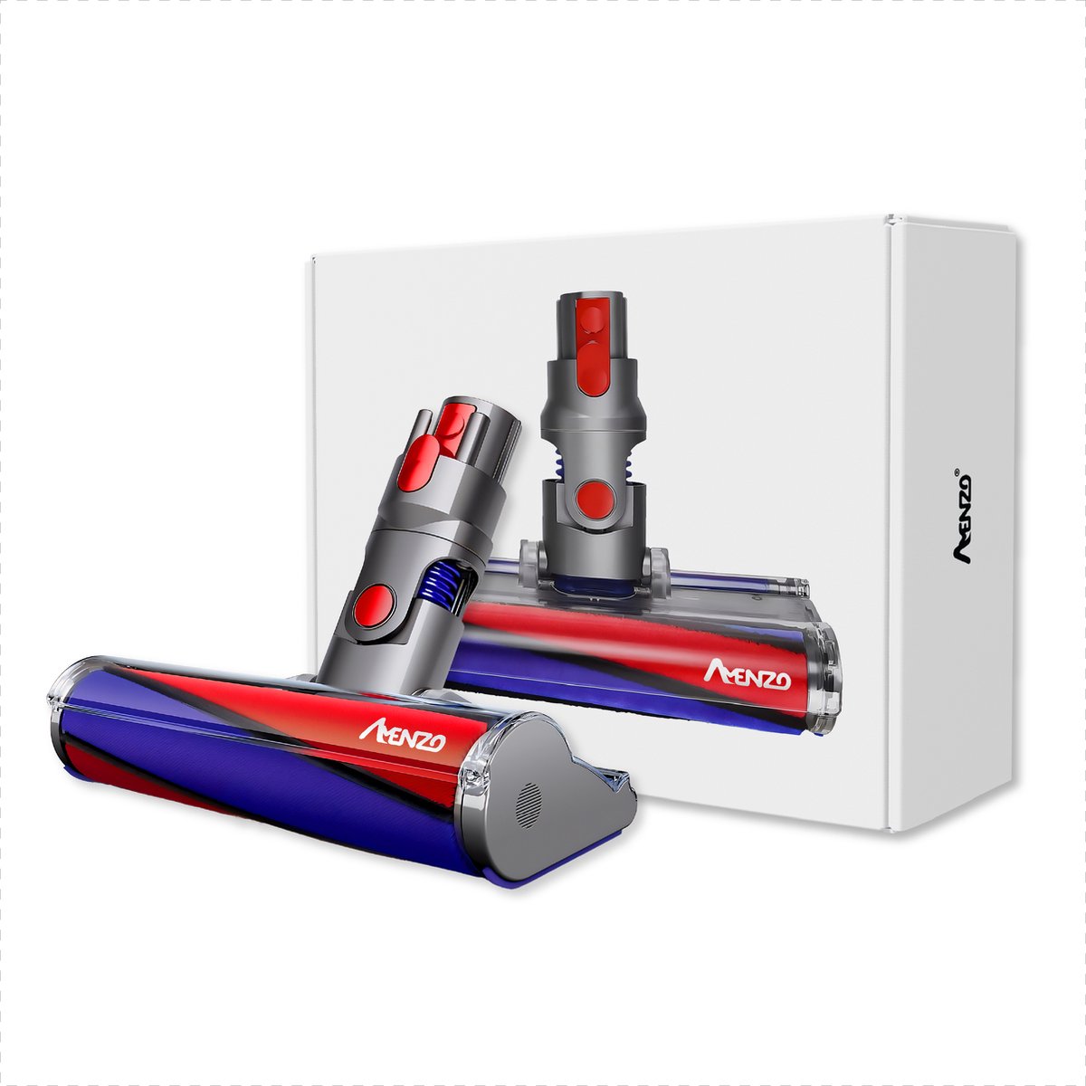 Amenzo® - Zachte Borstel Zuigmond geschikt voor Dyson® V7 V8 V10 V11 - Soft Roller Opzetstuk - Zachte Borstel - Mondstuk