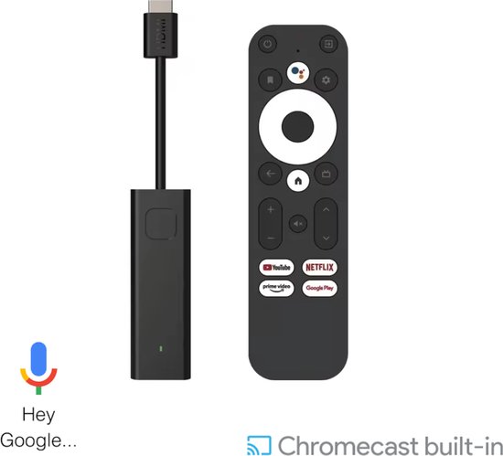 Android tv stick (original) - Tv stick 4k - Google Gecertificeerd - Chromecast - Android box - 2024 model
