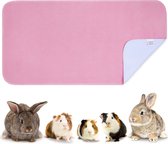 Cavia Fleece Liner 120x60 Roze - Bodembedekking Knaagdieren Konijnen