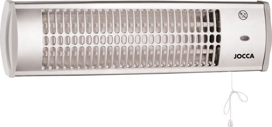 Jeghi® Elektrische Terrasverwarmer - Terraskachel - Heater - incl. Montageset - 1200W - Verstelbaar - Infrarood - In/Outdoor - 54x15,0x11,4 cm - Grijs