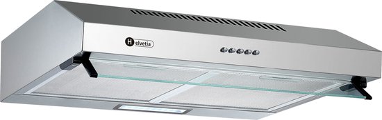 Helvetia Afzuigkap met 2 motoren - 317 m³ - RVS - afvoer of recirculatie - HHCT60C32X1