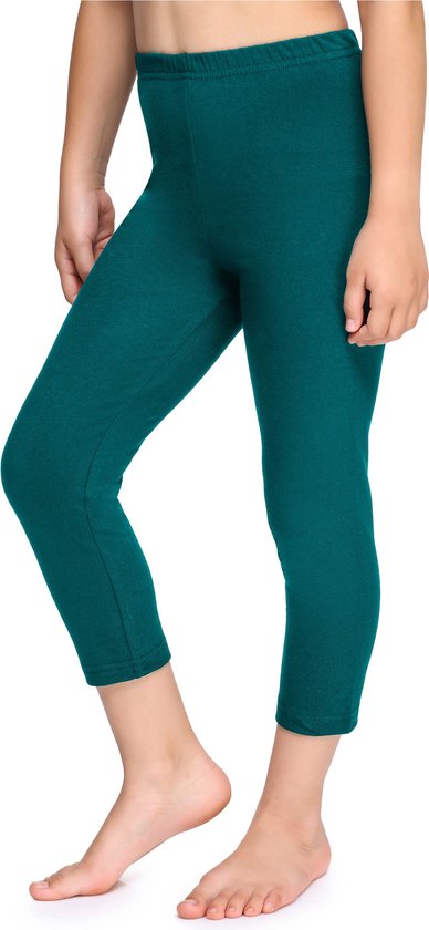 Merry Style Meisjes Leggings - Sport - Vrijetijdsbroek - Capri - Katoen - MS-MS10-226-LE - Smaragdgroen - 146