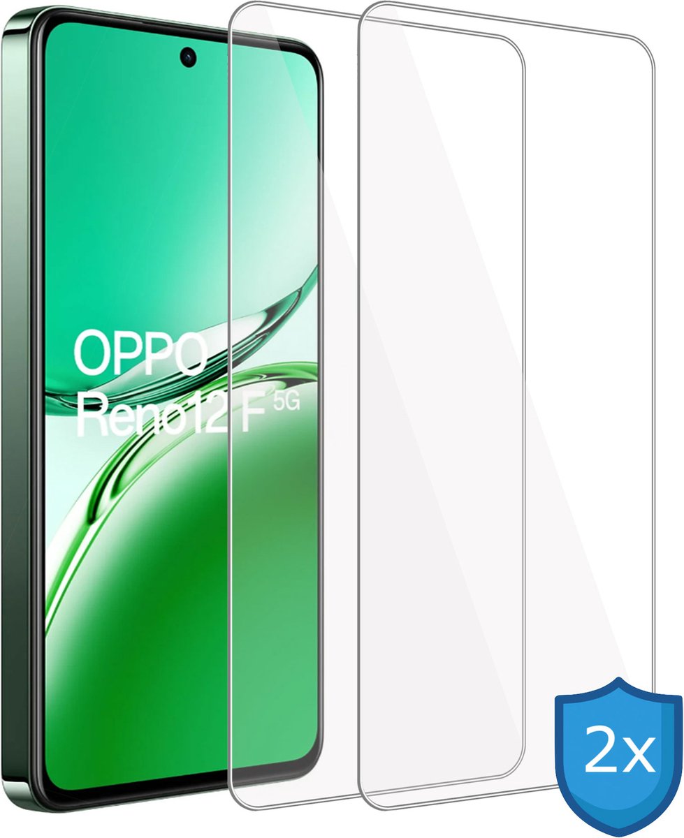 2x Geschikt voor OPPO Reno 12 F / Reno 12 FS - Screenprotector - Beschermglas - GuardCover