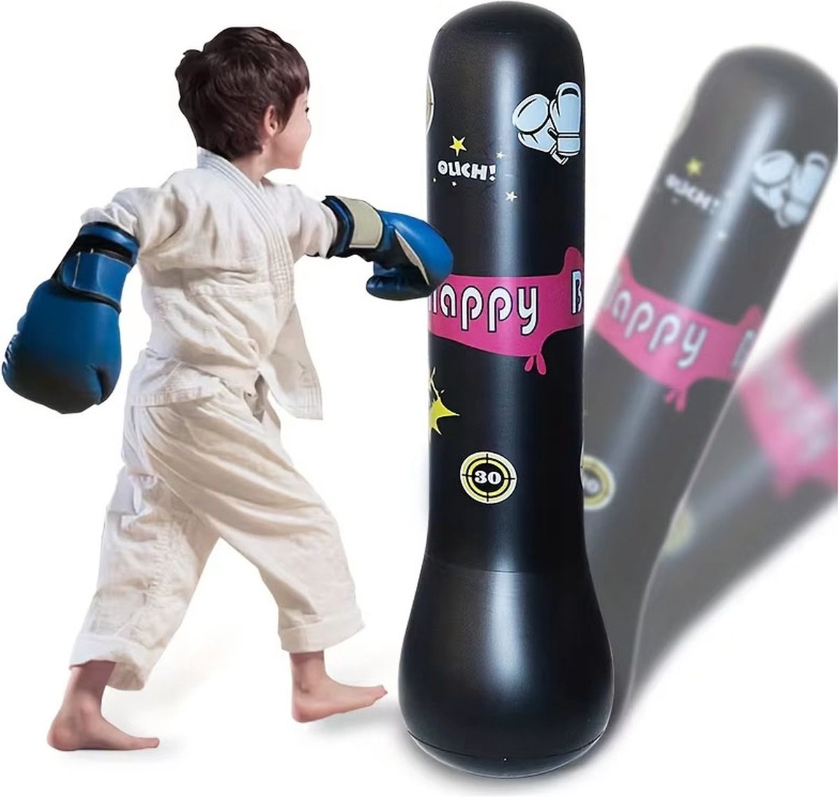 Sac De Frappe Enfant Sac De Boxe Gonflable, 150cm Sac De Frappe