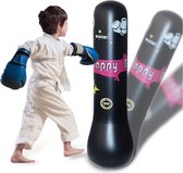 Punching-ball gonflable avec gants - Enfants - Sac de boxe - Rebond - Sports - Cadeau - 125CM de haut - Entraînement