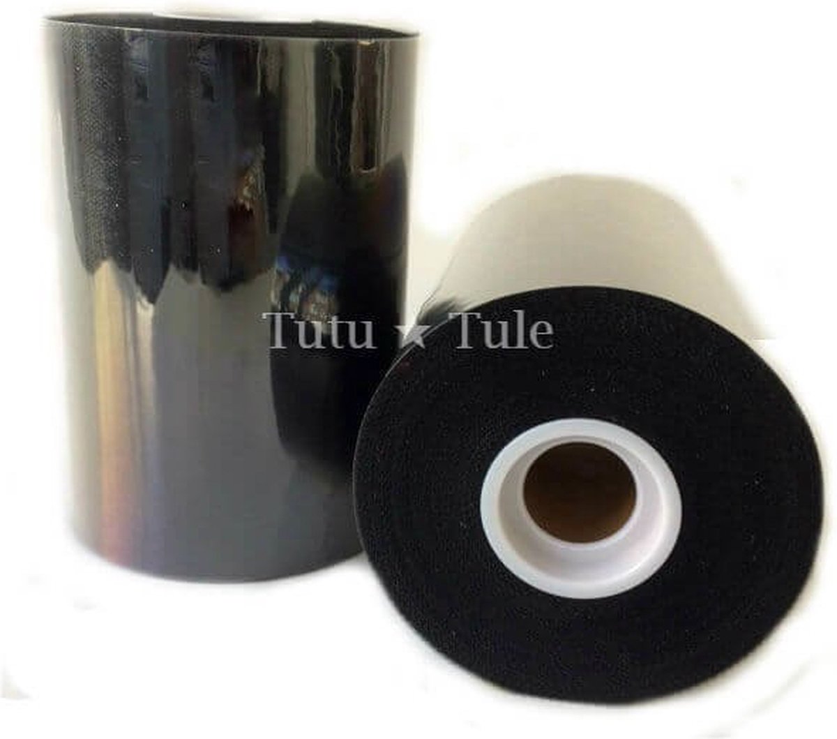 Tule rol zwart 91m